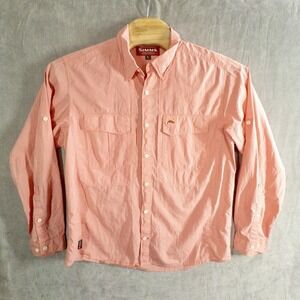 Simms Fly Fishing Button Up Shirt Mens Large Gorpcore Outdoors Boating Lake